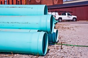 Stack of Large Underground Pipes